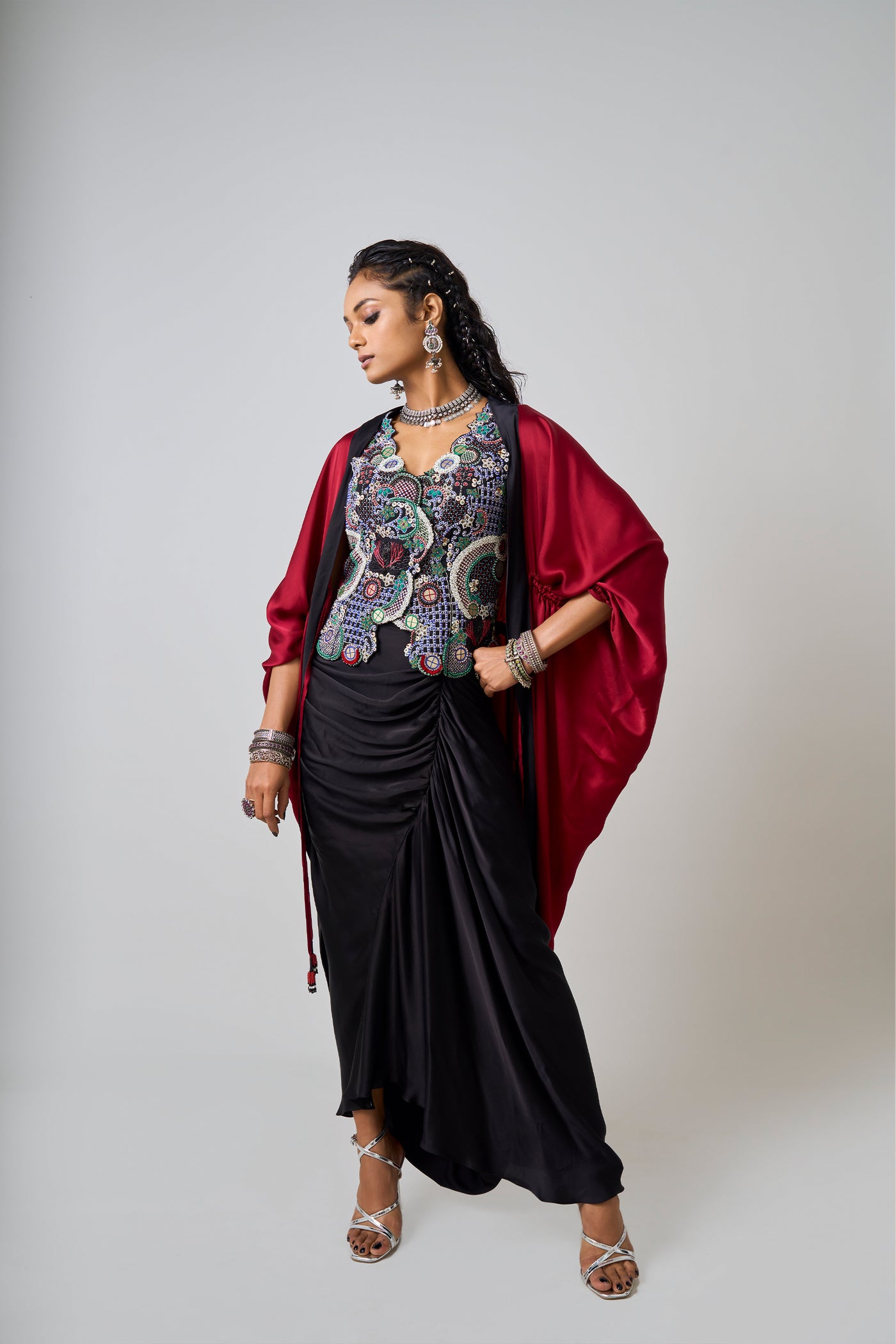 Nupur Kanoi Tribal Waist-Coat Set indian designer wear online shopping melange singapore