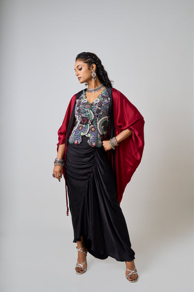 Nupur Kanoi Tribal Waist-Coat Set indian designer wear online shopping melange singapore
