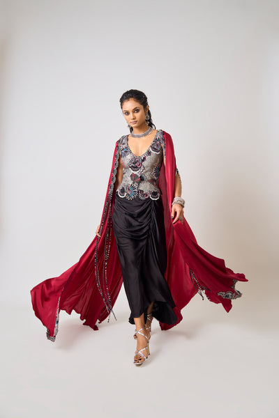 Nupur Kanoi Waist-Coat Set indian designer wear online shopping melange singapore