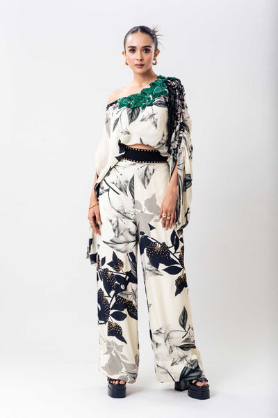 Nupur Kanoi White A Line Pant Set indian designer wear online shopping melange singapore 
