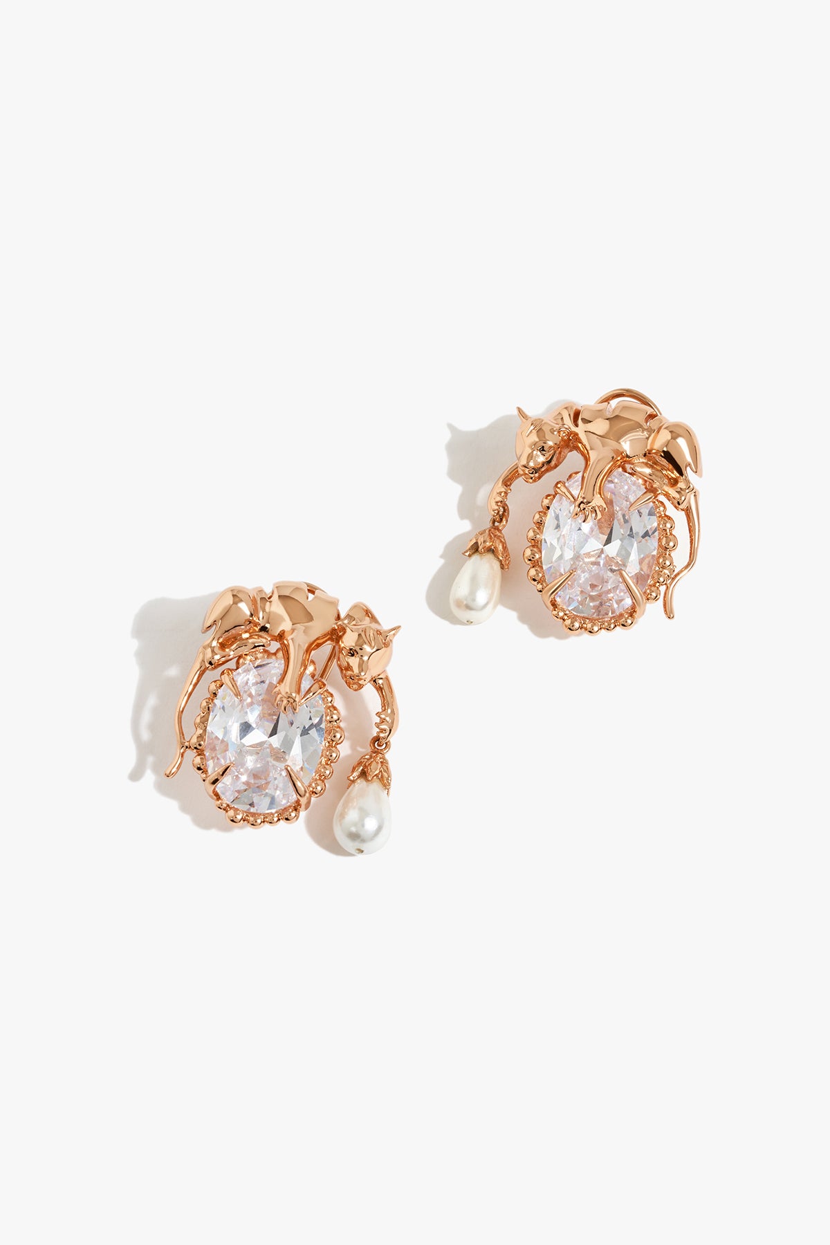 Outhous Arch Leopard Drop Studs indian designer wear online shopping melange singapore 