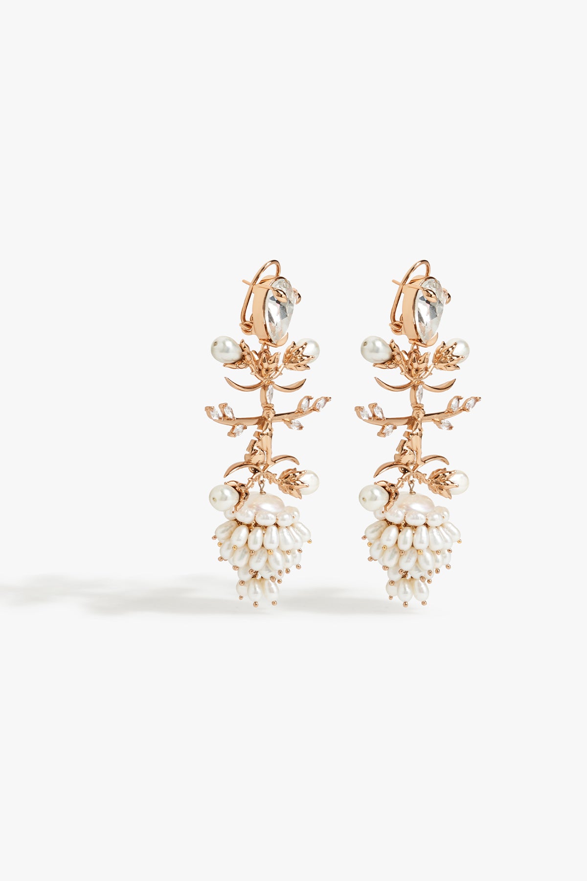 Outhous Crown of Pearls Earrings indian designer wear online shopping melange singapore 