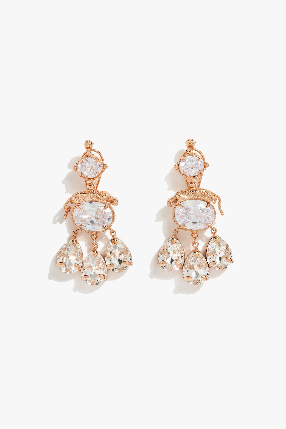Outhous Leapord Crystal Drop Earrings indian designer wear online shopping melange singapore