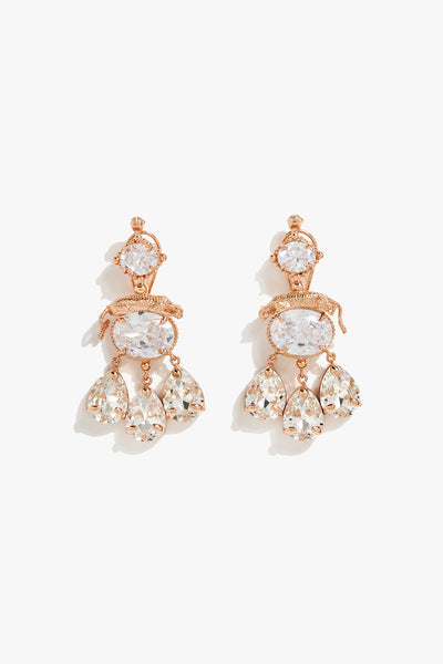Outhous Leapord Crystal Drop Earrings indian designer wear online shopping melange singapore