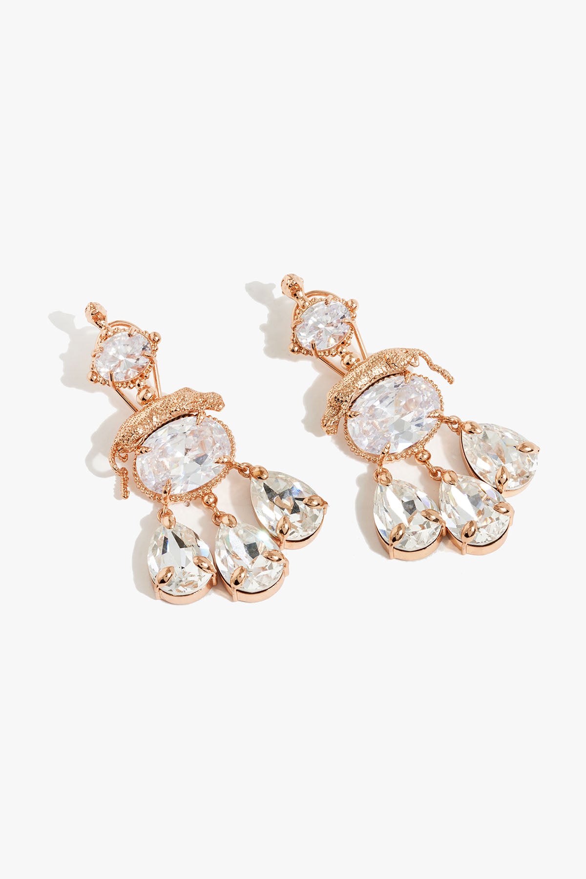 Outhous Leapord Crystal Drop Earrings indian designer wear online shopping melange singapore