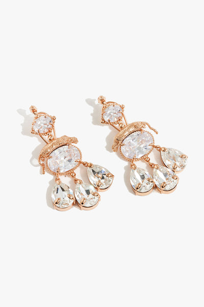 Outhous Leapord Crystal Drop Earrings indian designer wear online shopping melange singapore