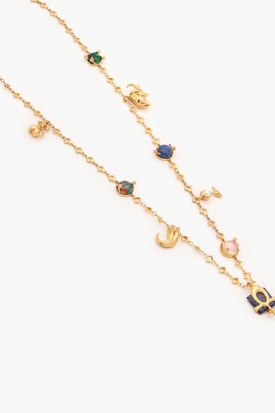 Outhouse Libra Vintage Celestial Halo Necklace indian designer wear online shopping melange singapore
