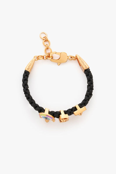 Outhouse Love Links Bracelet In Black Gold Finish jewellery indian designer wear online shopping melange singapore