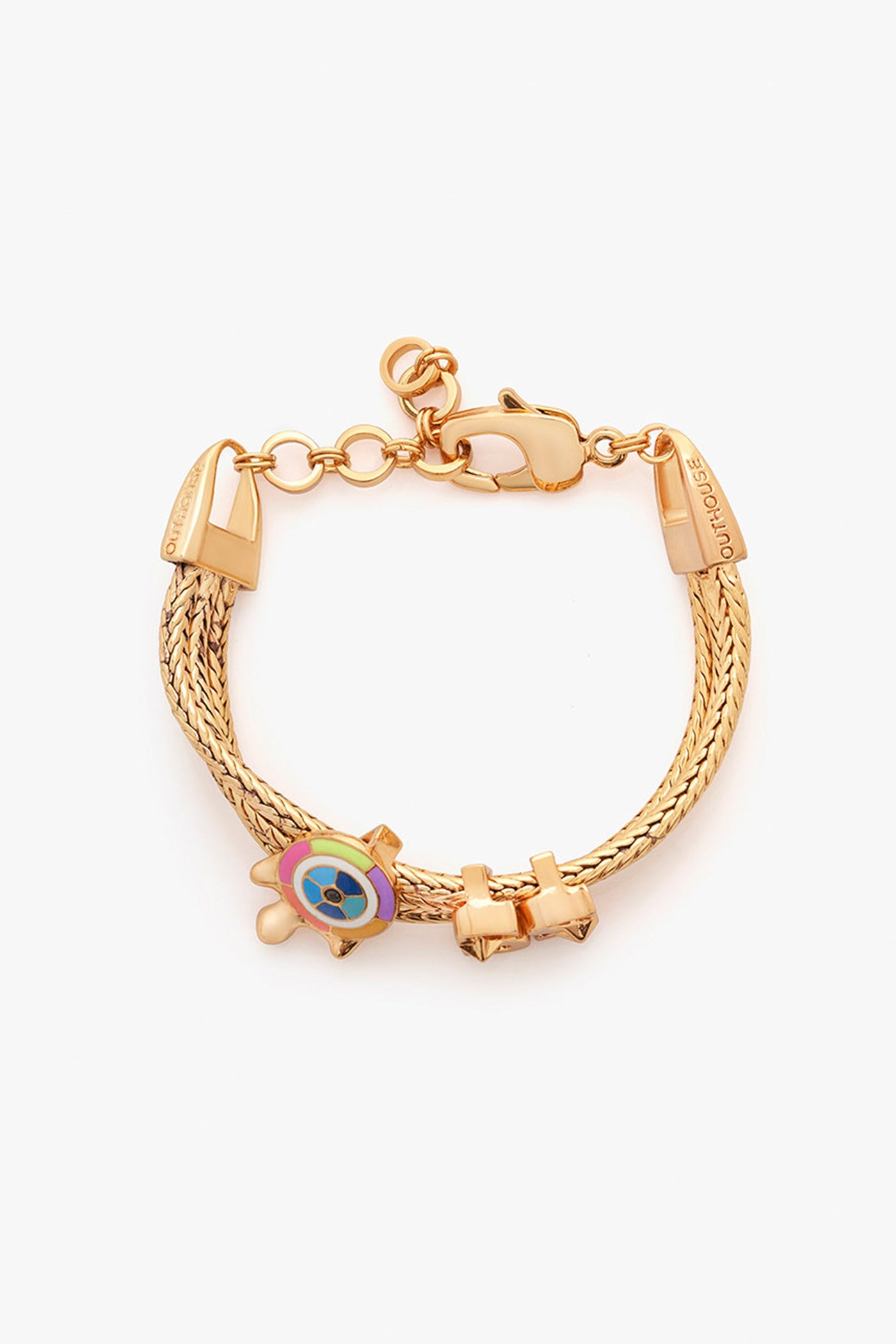 Outhouse Love Links Bracelet In Gold jewellery indian designer wear online shopping melange singapore