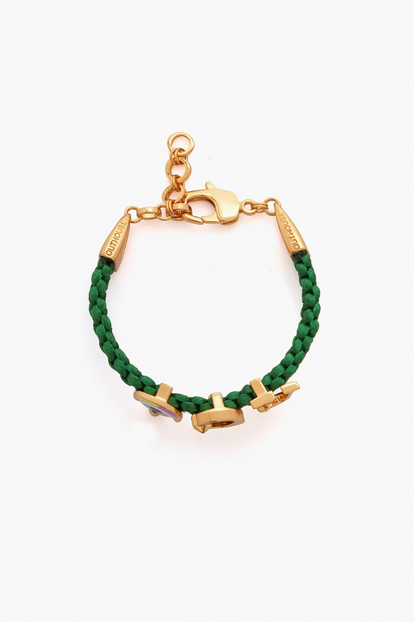 Outhouse Love Links Bracelet In Green jewellery indian designer wear online shopping melange singapore
