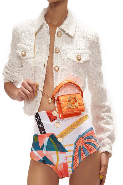 Outhouse Oh V Furbie In Vivid Orange accessories online shopping melange singapore indian designer wear