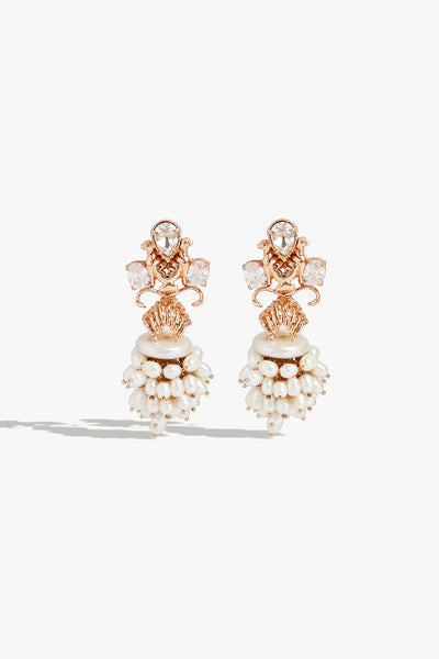 Outhous Scared Union Pearl Drop Earrings indian designer wear online shopping melange singapore 