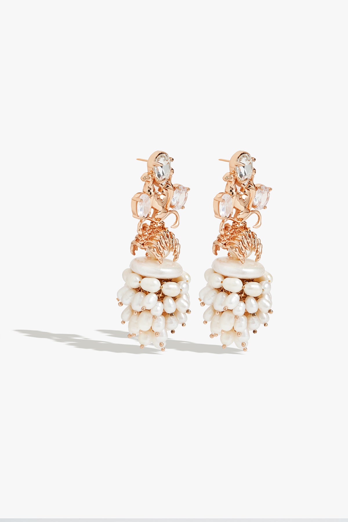 Outhous Scared Union Pearl Drop Earrings indian designer wear online shopping melange singapore 