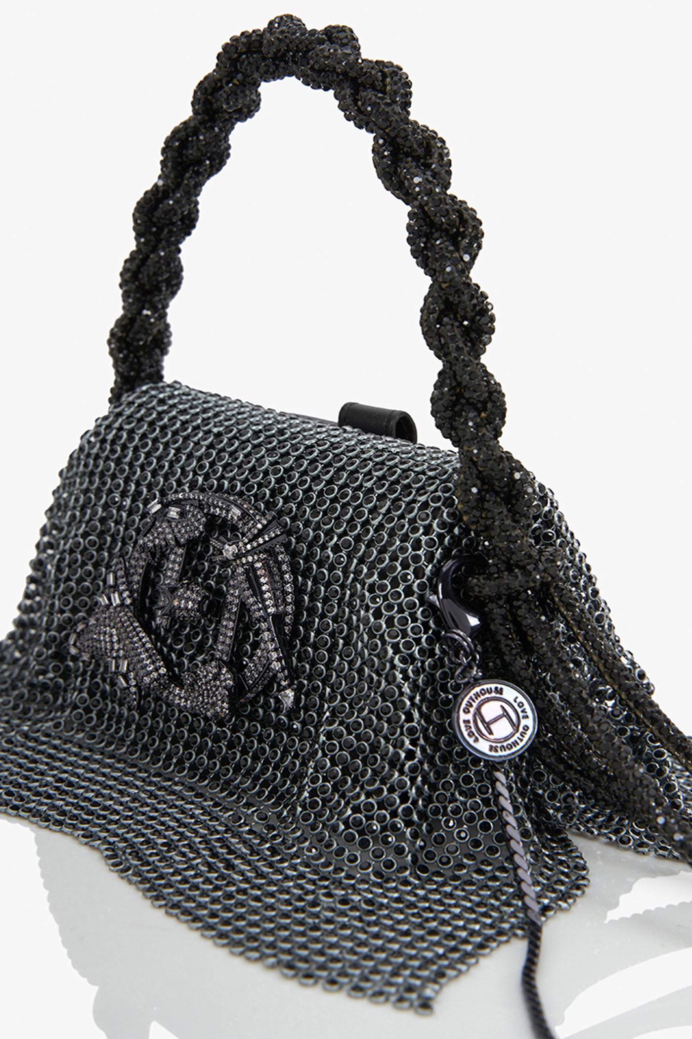 Outhouse Storm Grey Crystal Furbie indian designer wear online shopping melange singapore