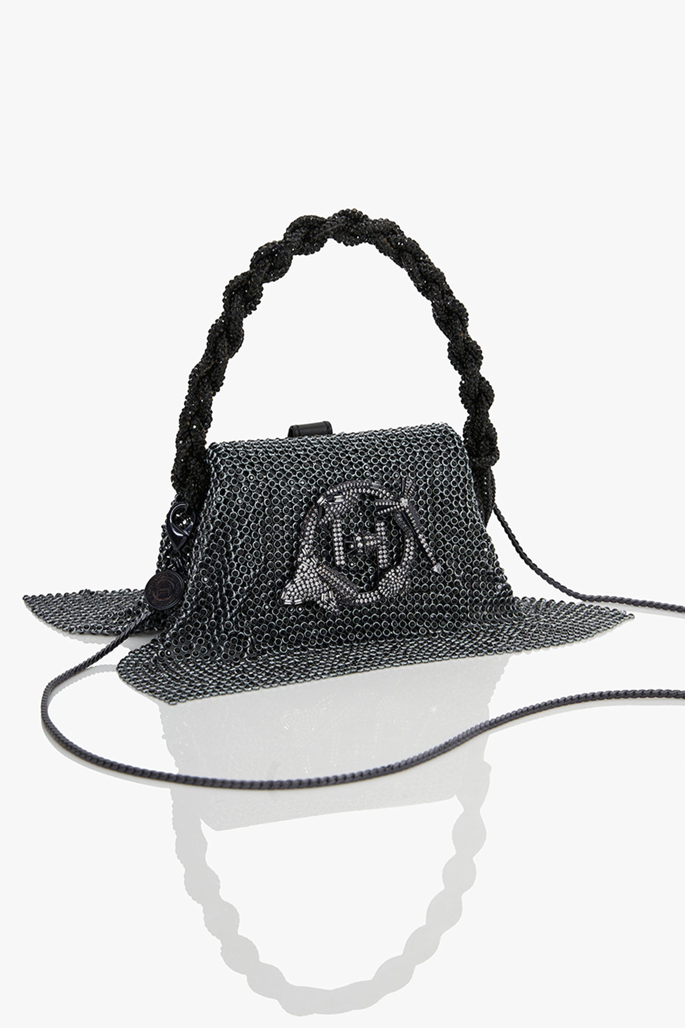Outhouse Storm Grey Crystal Furbie indian designer wear online shopping melange singapore