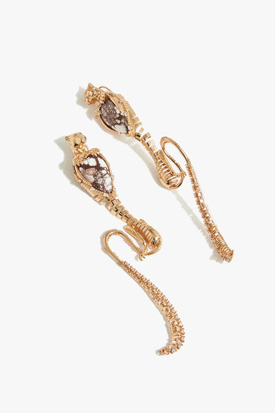 Outhous Temptress Leopard Statement Earrings in Wild- horse Jasper indian designer wear online shopping melange singapore 
