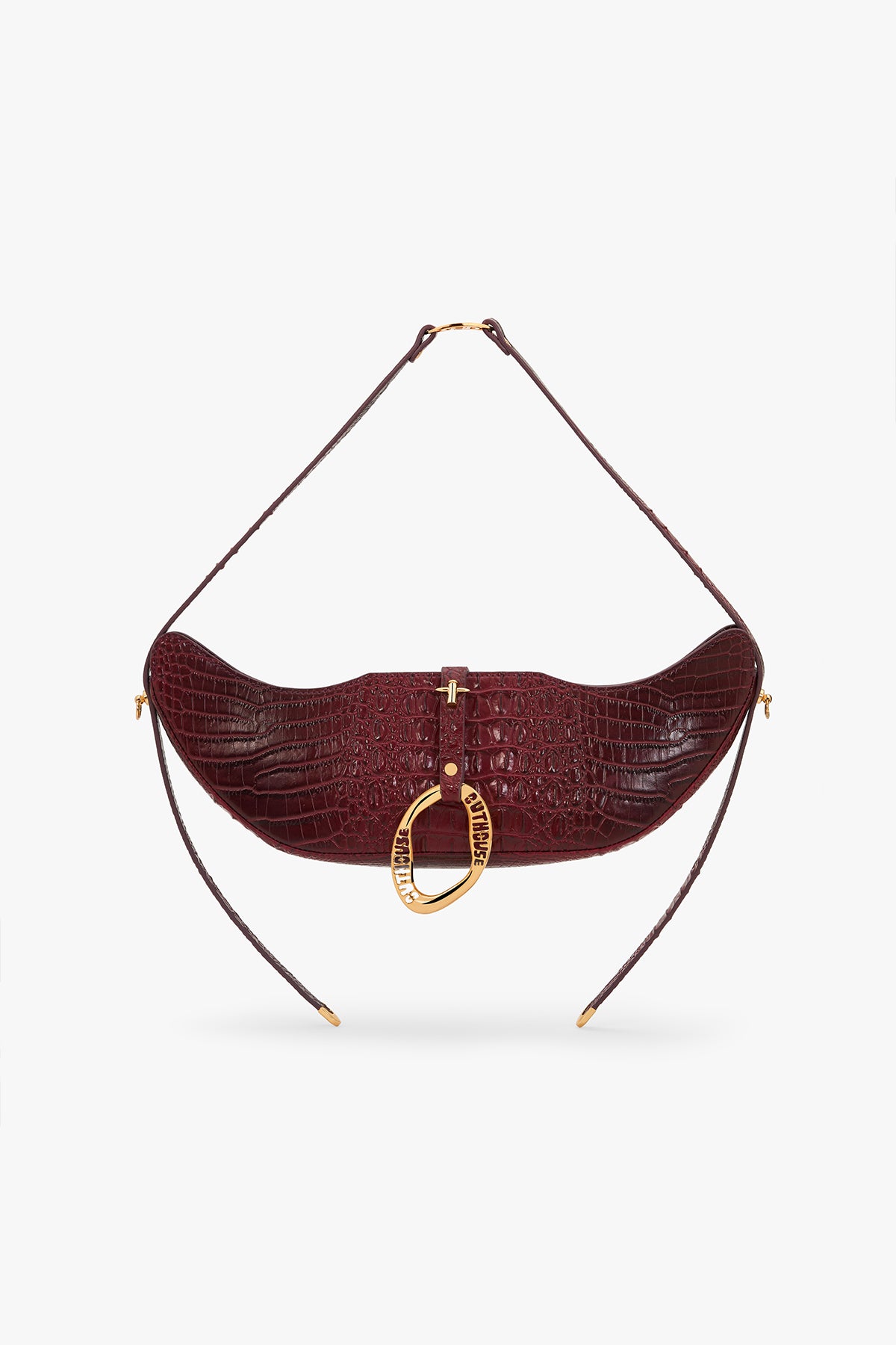 Outhouse The Boss Swing in Crimson Croc indian designer wear online shopping melange singapore 