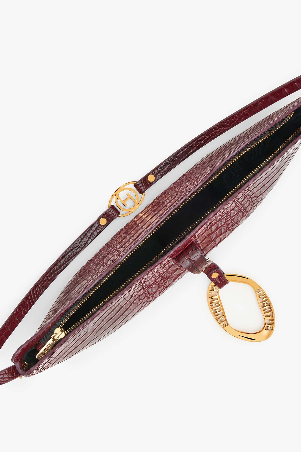Outhouse The Boss Swing in Crimson Croc indian designer wear online shopping melange singapore 