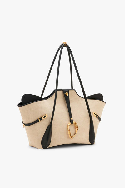 Outhouse The Boss Tote in Canvas Jute indian designer wear online shopping melange singapore 