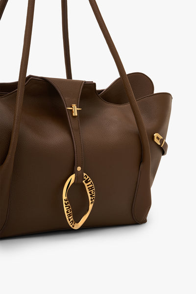 Outhouse The Boss Tote in Mocha Brown indian designer wear online shopping melange singapore 
