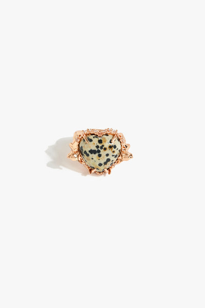 Outhous The Wild Empress Ring in Dalmatian Stone indian designer wear online shopping melange singapore 
