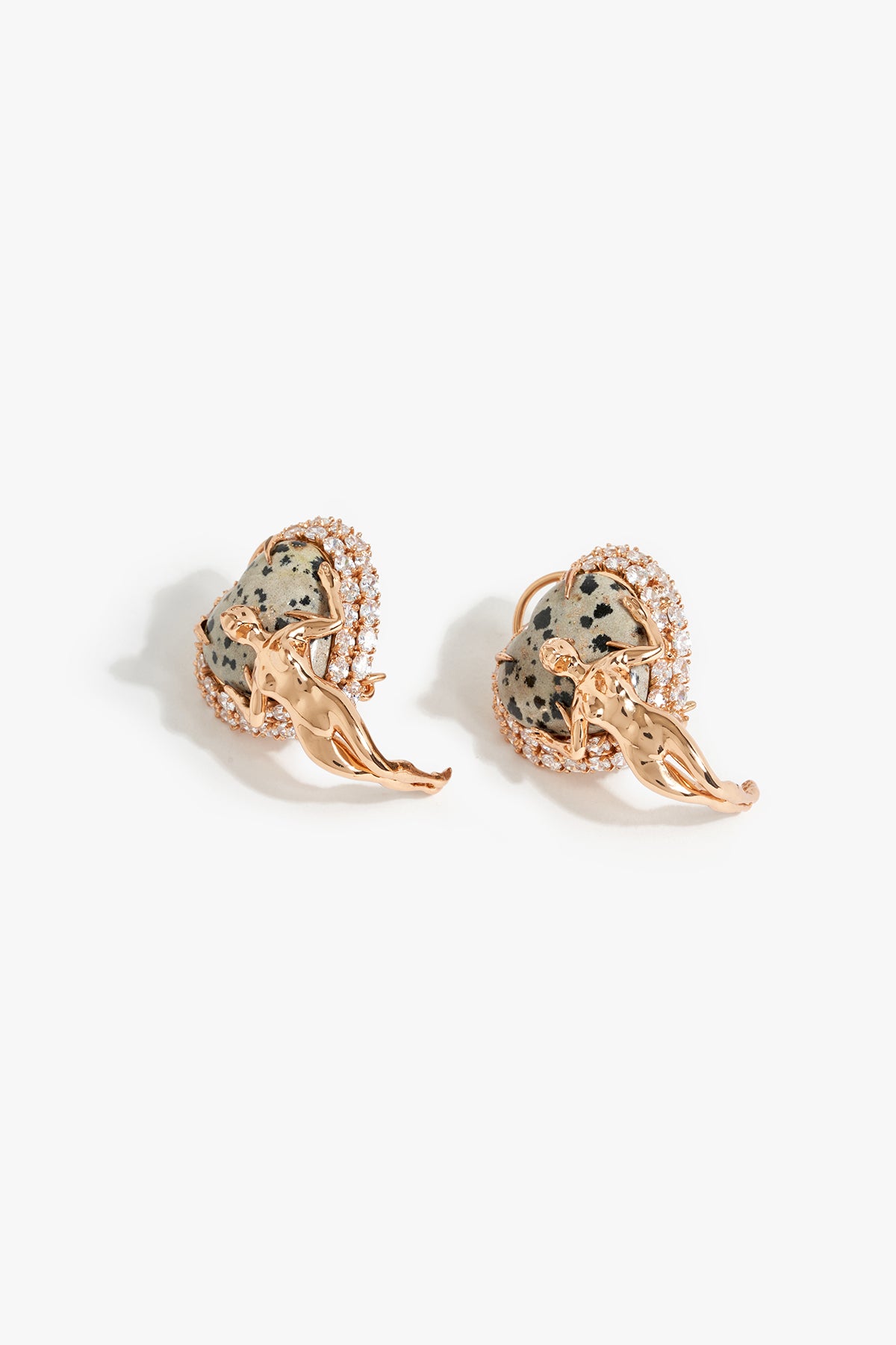 Outhous The Wild Empress Studs in Dalmatian Stone indian designer wear online shopping melange singapore 