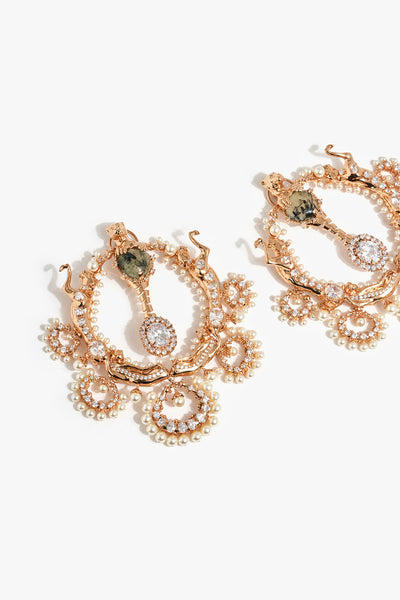 Outhous Trinity of Leopards Chandbali indian designer wear online shopping melange singapore 
