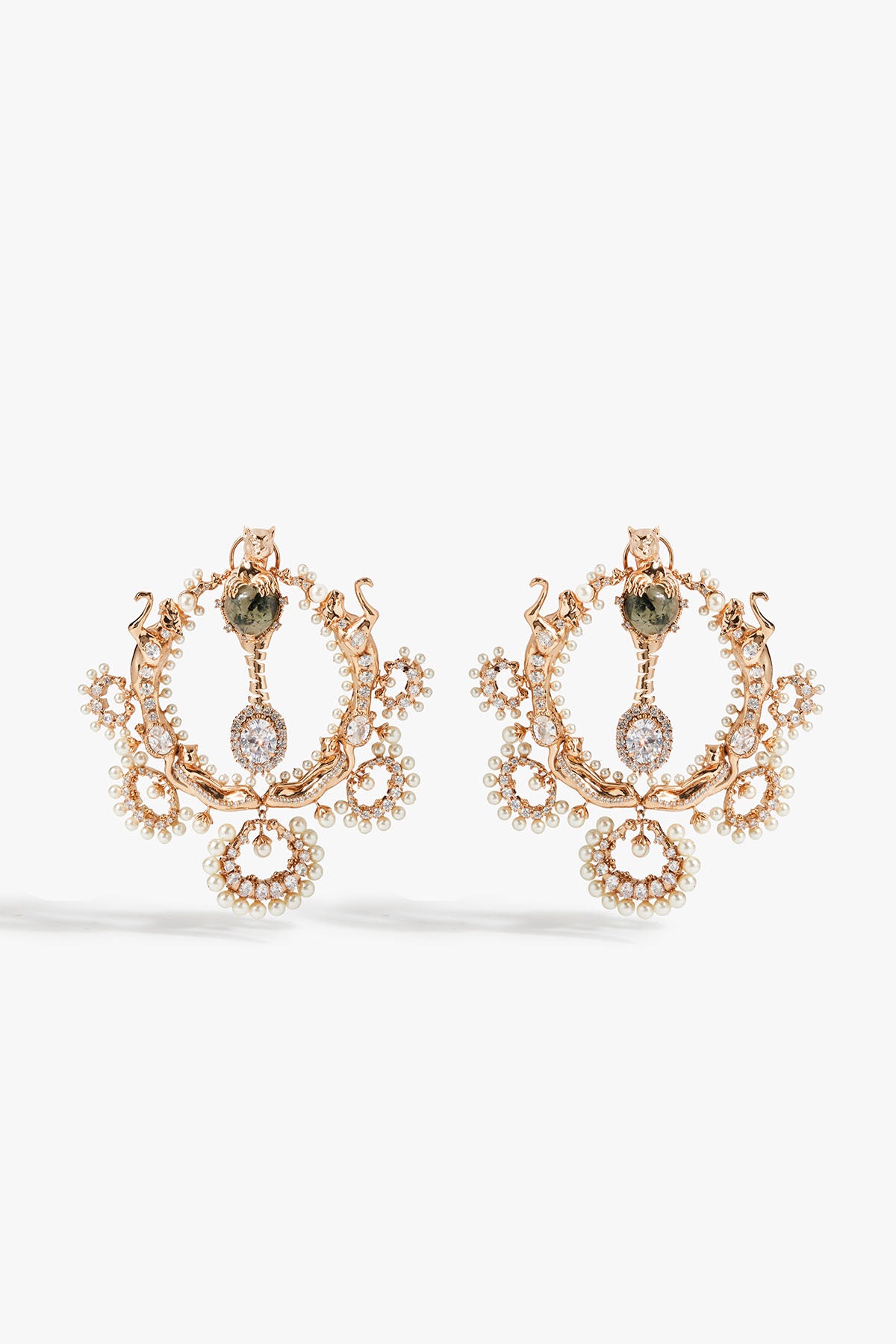 Outhous Trinity of Leopards Chandbali indian designer wear online shopping melange singapore 
