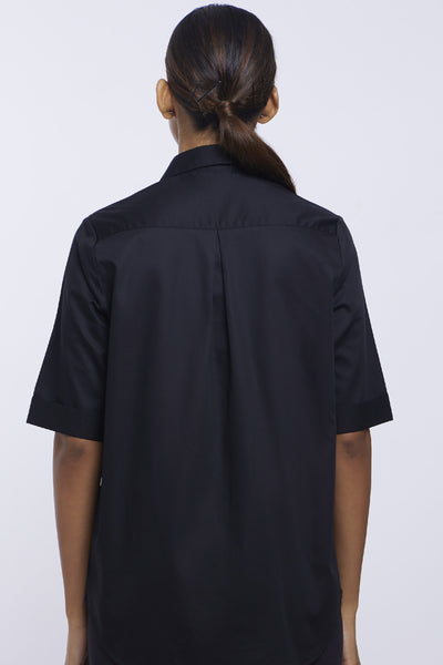 Pallavi Swadi Black Fringe Pocket Shirt indian designer online shopping melange singapore