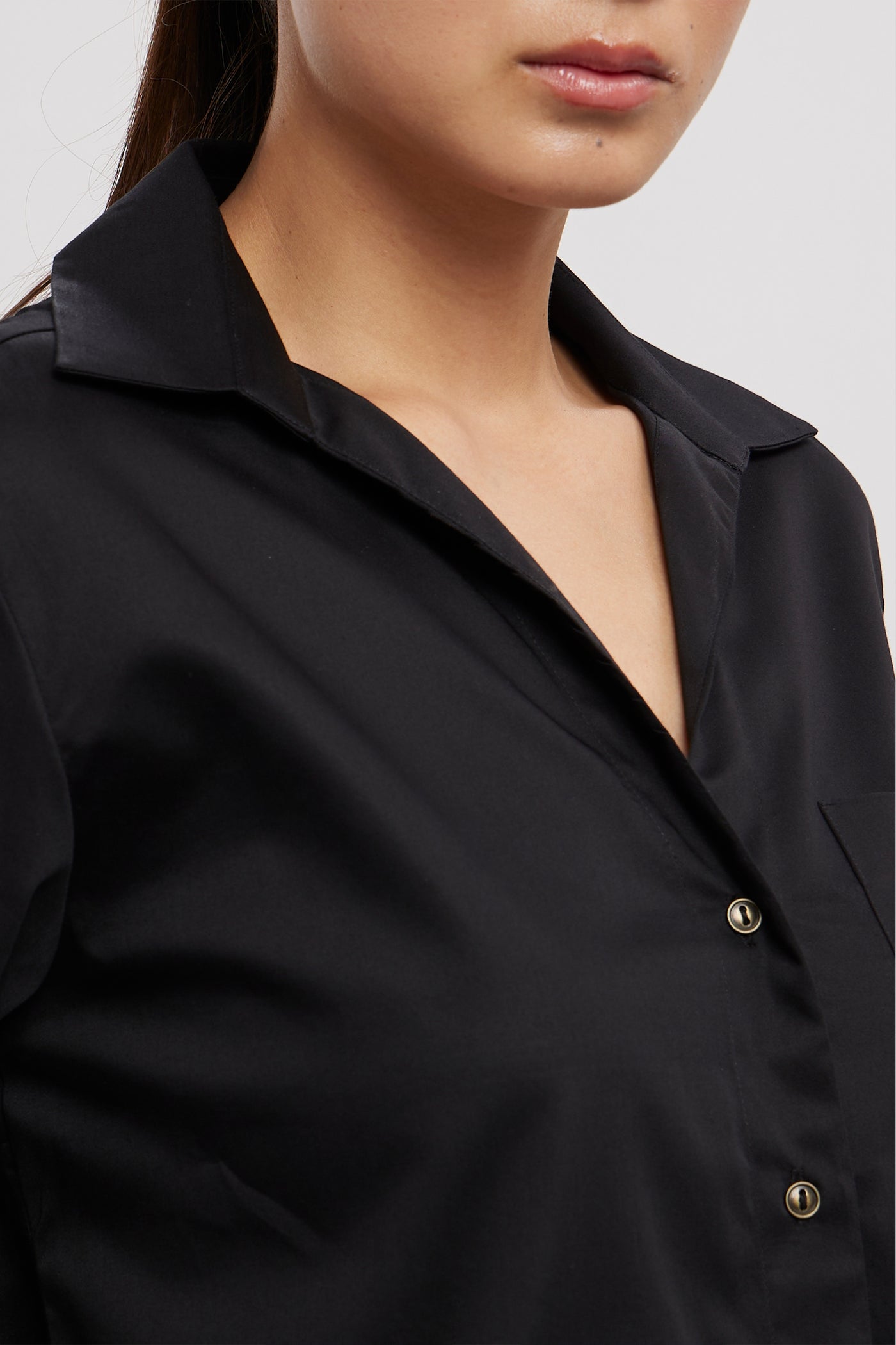 Pallavi Swadi Classic Black Shirt indian designer wear online shopping melange singapore
