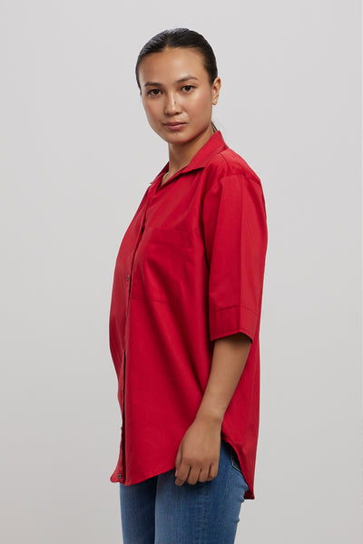Pallavi Swadi Classic Red Shirt indian designer wear online shopping melange singapore