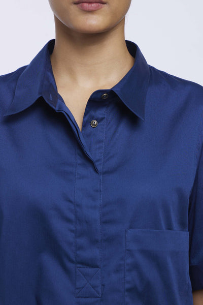 Pallavi Swadi Midnight Blue Pocket Dress indian designer online shopping melange singapore