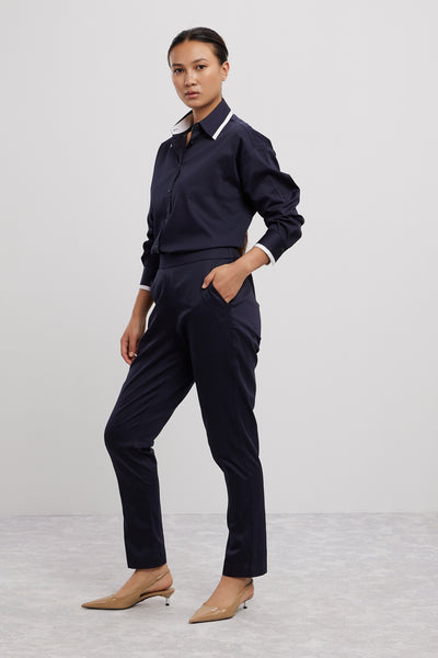 Pallavi Swadi Navy Tuxedo Pant Set indian designer wear online shopping melange singapore