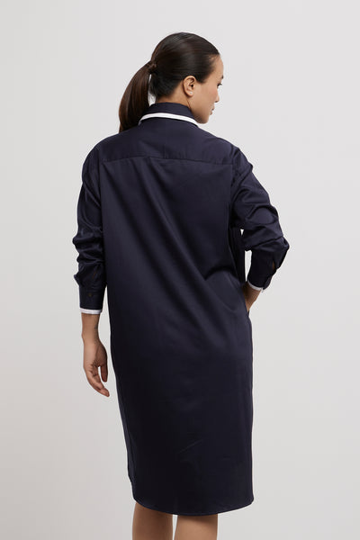 Pallavi Swadi Navy Tuxedo Swarovski Heart Shirt Dress indian designer wear online shopping melange singapore