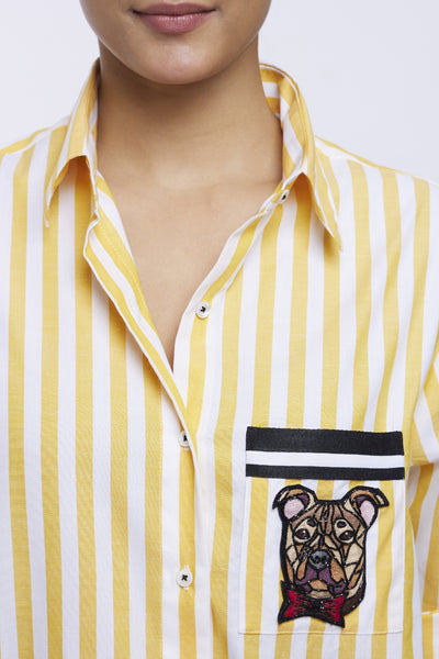 Pallavi Swadi The Pitbull Stripes Shirt indian designer online shopping melange singapore