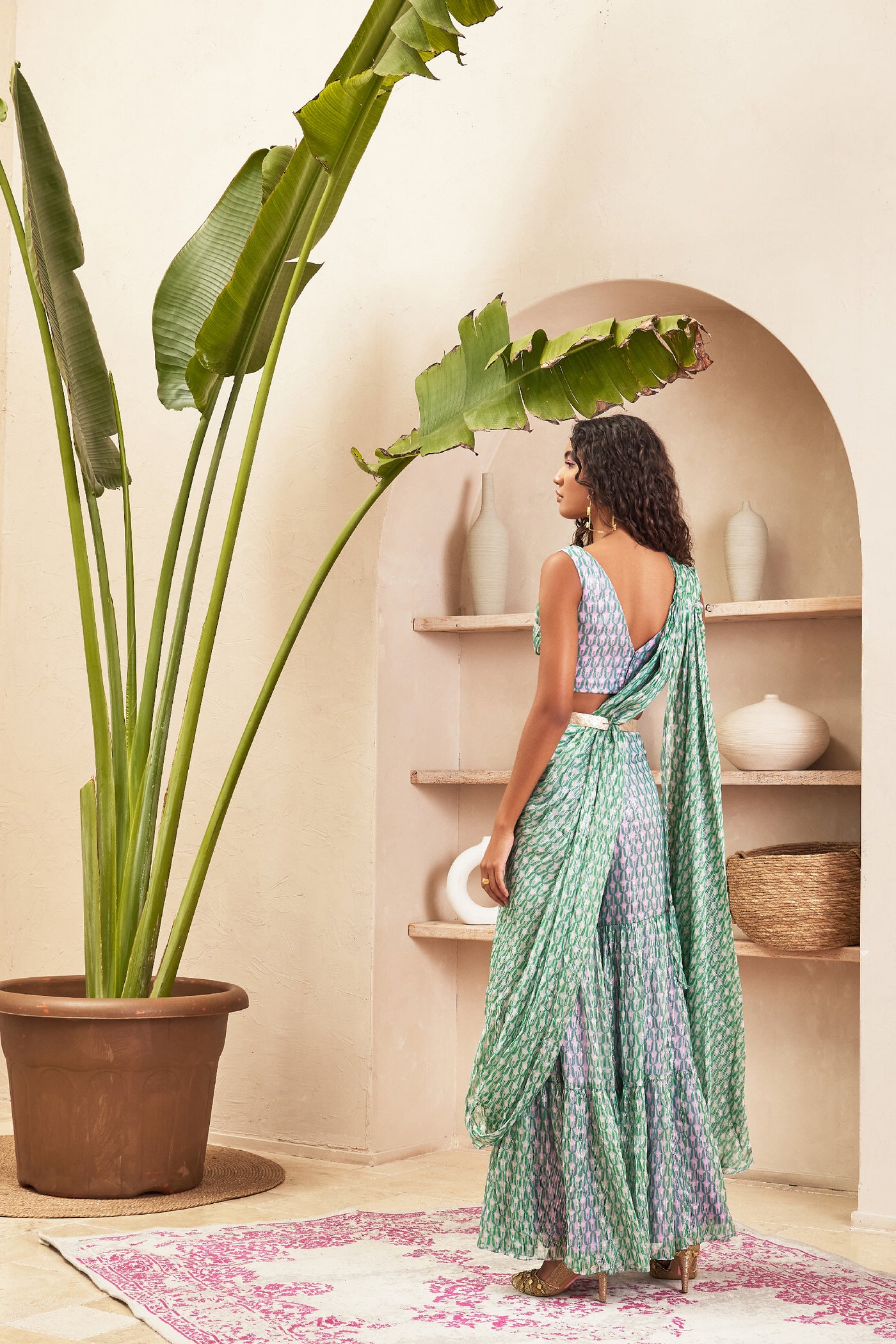 Papa dont preach Hayley Lilac Sharara Sari Set indian designer wear online shopping melange singapore 