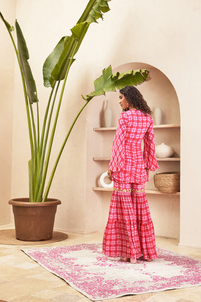 Papa dont preach Karen Pink Tunic And Pant Set indian designer wear online shopping melange singapore 
