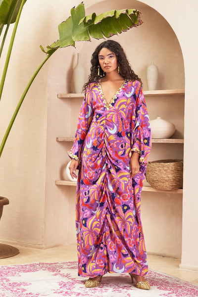 Papa dont preach Layla Lilac Kaftan indian designer wear online shopping melange singapore 