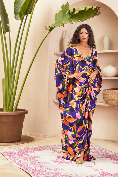 Papa dont preach Liza Multi Colour Kaftan indian designer wear online shopping melange singapore 