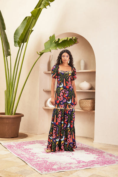 Papa dont preach Madelyn Black Tunic And Sharara Pant Set indian designer wear online shopping melange singapore 