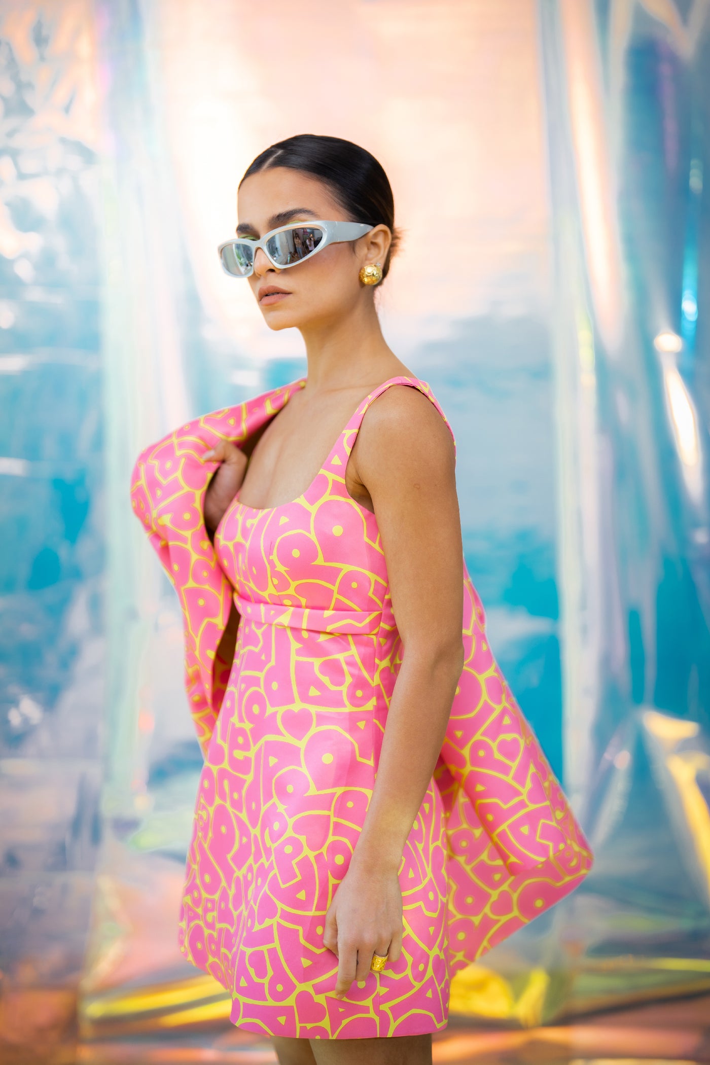 Papa dont preach Pink Dress In Papa's Driving Me Crazy indian designer wear online shopping melange singapore 