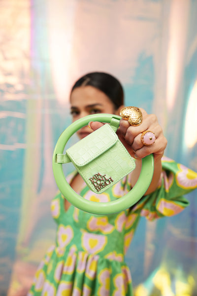 Papa Dont Preach Accessories Pistachio Green Spidey indian designer wear online shopping melange singapore 