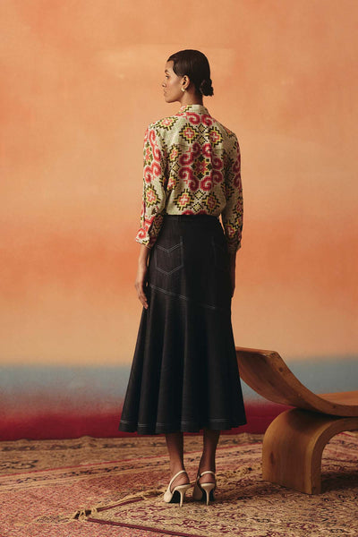 Pooja Rajgarhia Gupta Dhara Skirt Shirt indian designer wear online shopping melange singapore 
