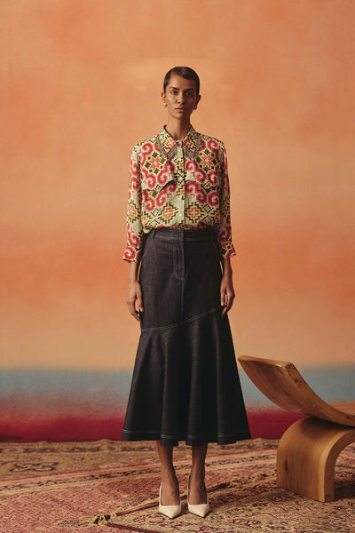 Pooja Rajgarhia Gupta Dhara Skirt Shirt indian designer wear online shopping melange singapore 
