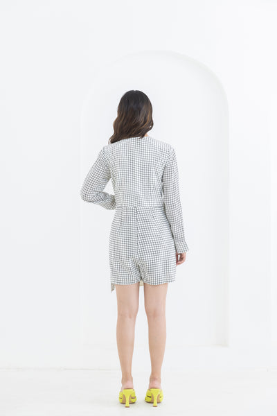 Pooja Rajgarhia Gupta Grid Jumpsuit indian designer wear online shopping melange singapore