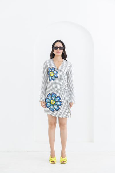 Pooja Rajgarhia Gupta Grid Jumpsuit indian designer wear online shopping melange singapore