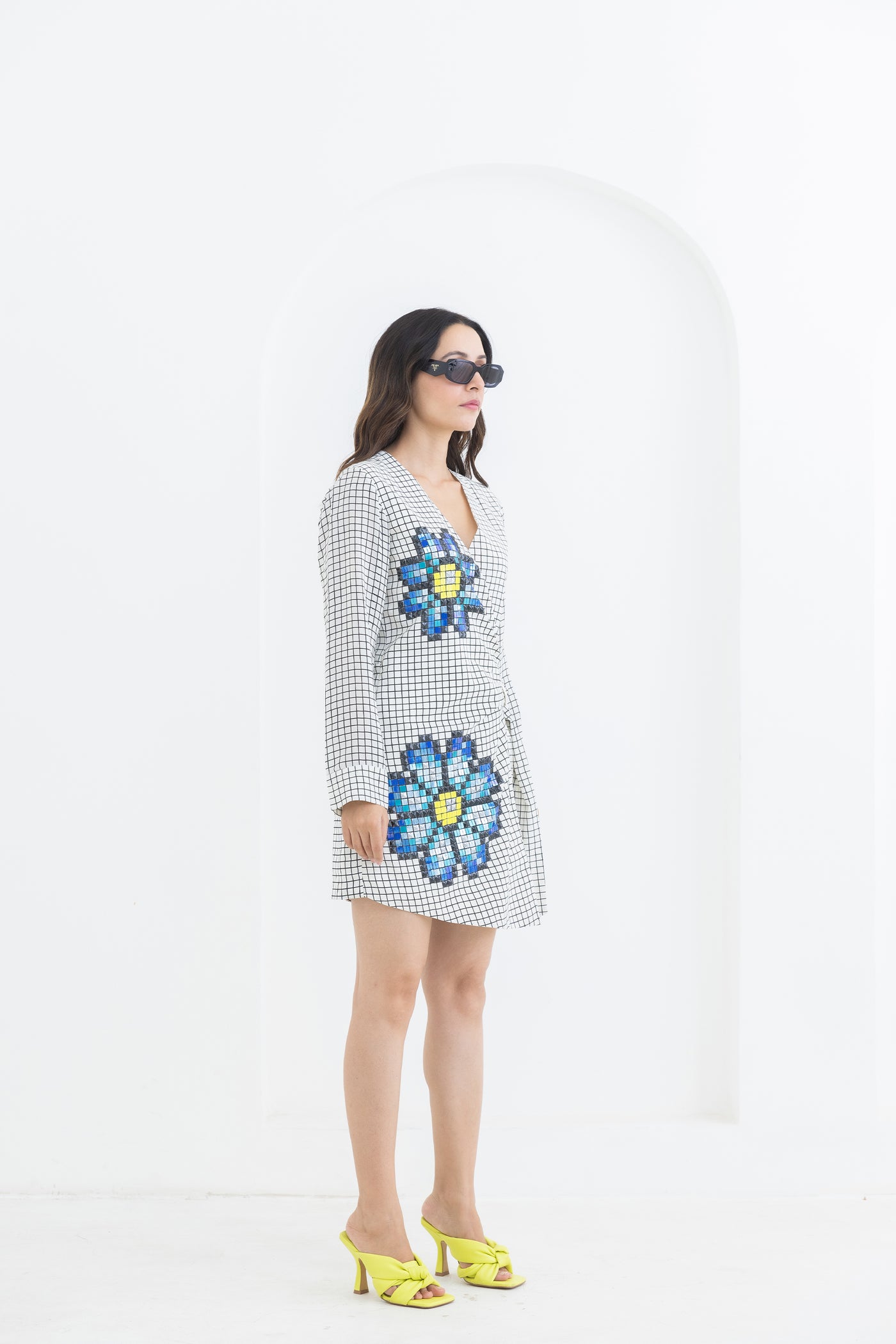 Pooja Rajgarhia Gupta Grid Jumpsuit indian designer wear online shopping melange singapore