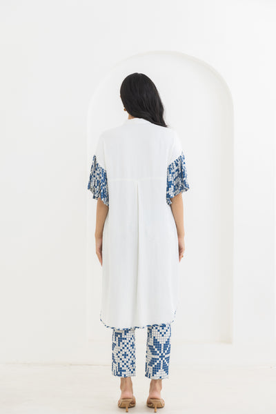 Pooja Rajgarhia Gupta Ivory Frill Kurta Co-ord indian designer wear online shopping melange singapore
