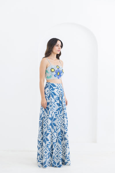 Pooja Rajgarhia Gupta Matrix Box Pleat indian designer wear online shopping melange singapore
