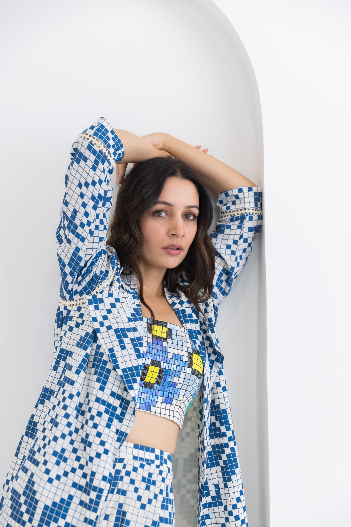 Pooja Rajgarhia Gupta Matrix Jacket Set indian designer wear online shopping melange singapore